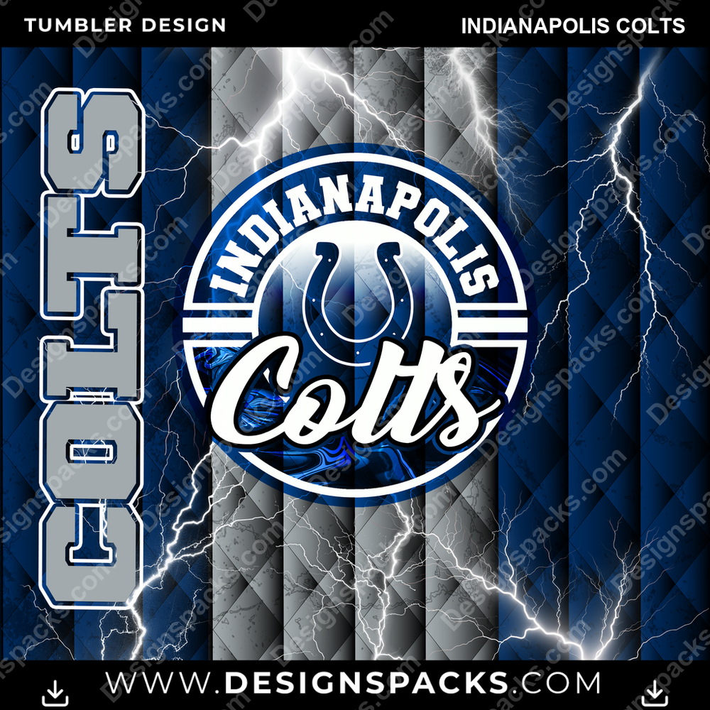 Football Diamond Indianapolis Colts Tumbler Digital Wrap Design