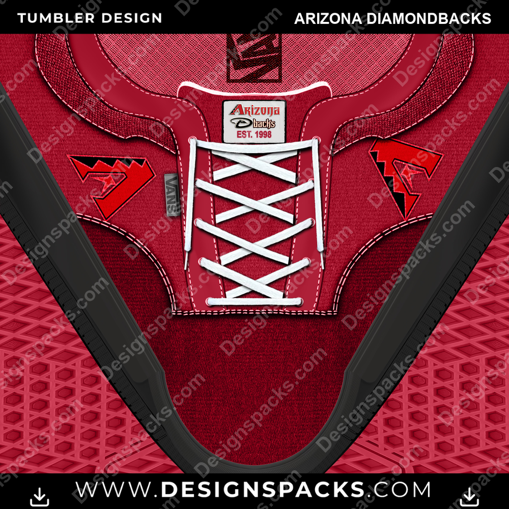 Baseball VANS Atwood DX Arizona Diamondbacks Tumbler Digital Wrap Design