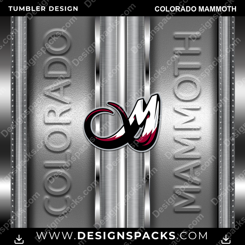Lacrosse Metallic Colorado Mammoth Tumbler Digital Wrap Design
