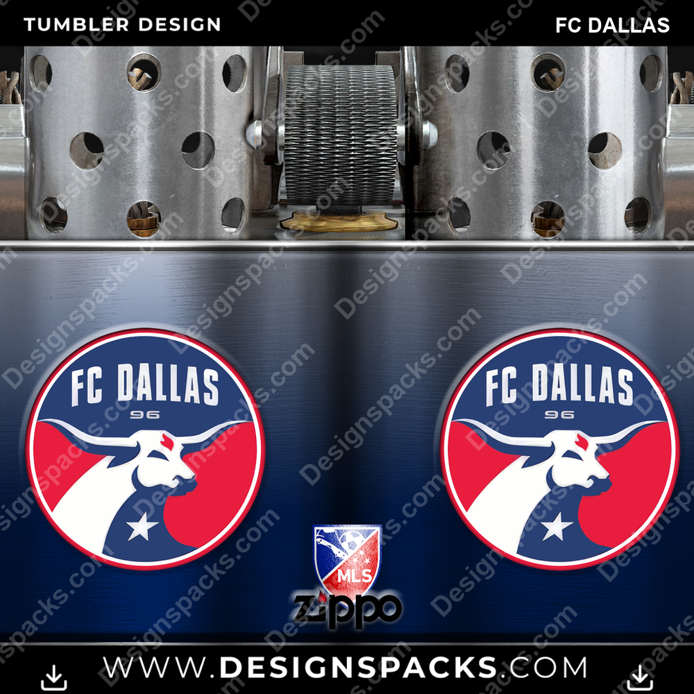 US Soccer Zippo Lighter FC Dallas Tumbler Digital Wrap Design