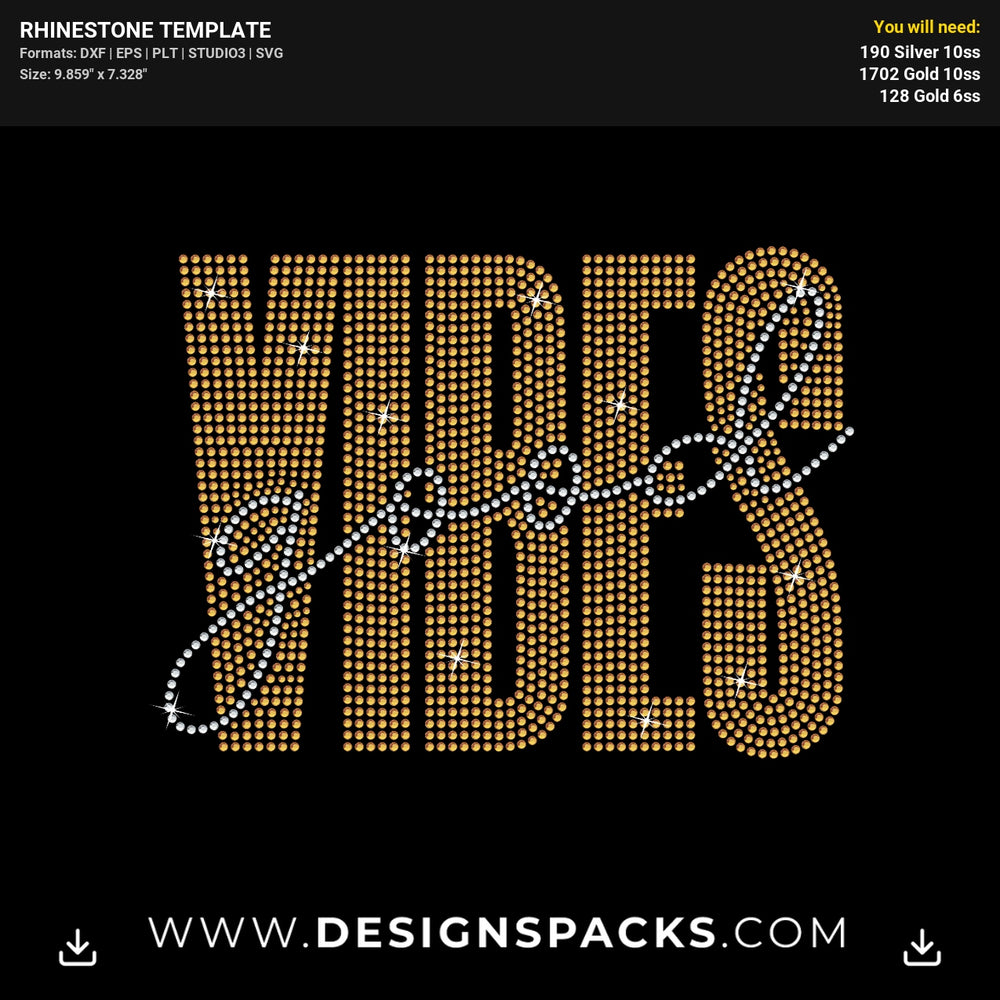 Good Vibes Rhinestone Digital Template