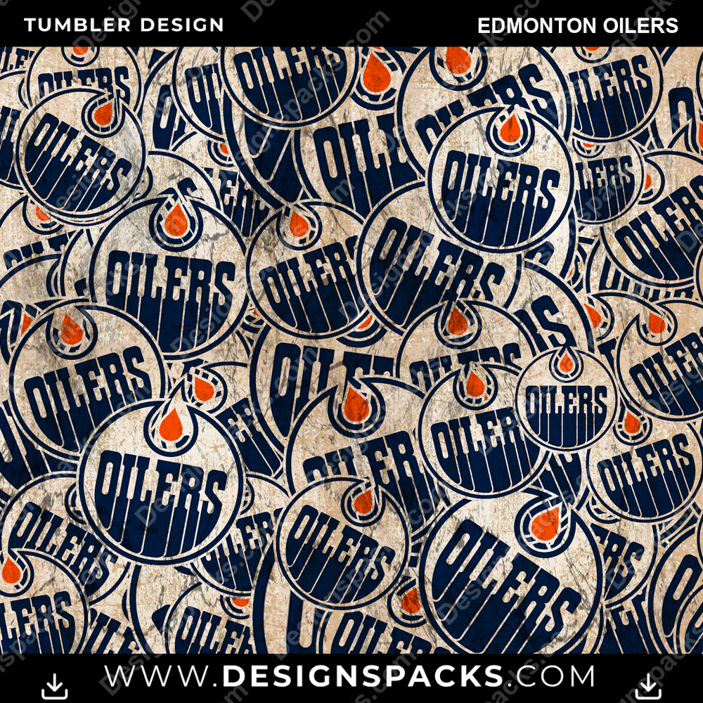 Hockey Logo BG Edmonton Oilers NHL Hockey Tumbler Digital Wrap Design Download