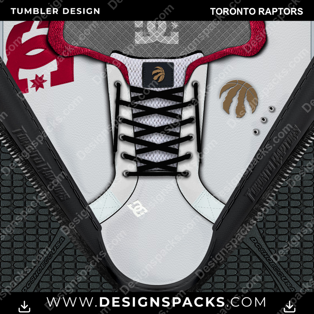 Basketball DC Sneaker Toronto Raptors Tumbler Digital Wrap Design