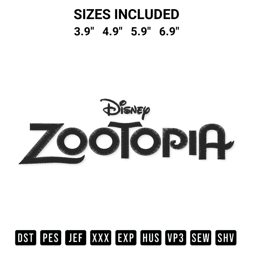 Download the Zootopia Logo Black Embroidery Design machine embroidery design exclusively at Designspacks.com. Premium digitized pattern for apparel and DIY crafts. Available sizes: 3.9", 4.9", 5.9", 6.9".