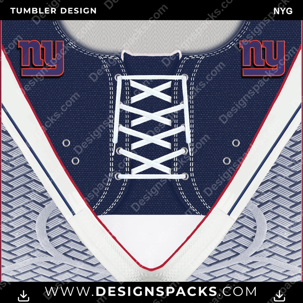 Football Converse Embroidered NYG NFL Football Tumbler Digital Wrap Design Download