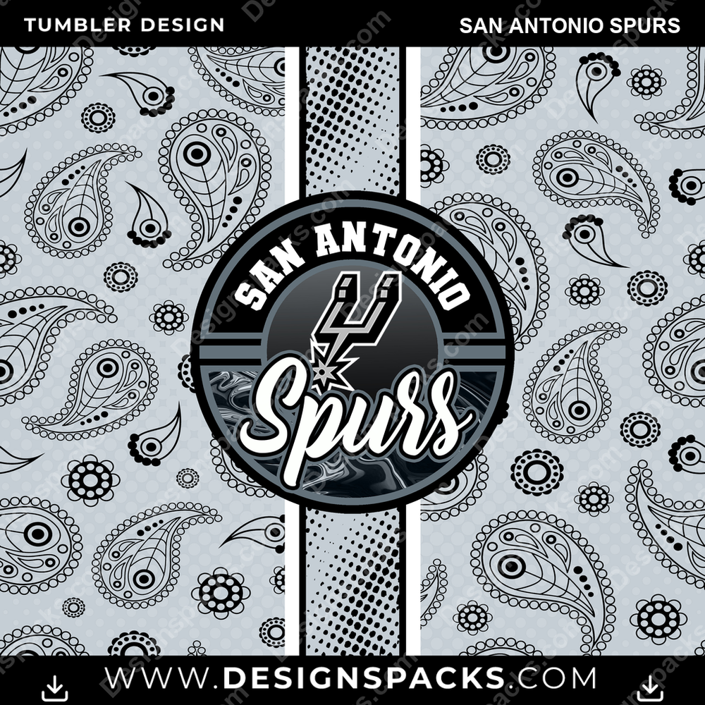 Basketball Handkerchief San Antonio Spurs Tumbler Digital Wrap Design