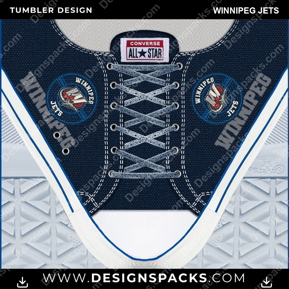 Ice Hockey Converse Winnipeg Jets Tumbler Digital Wrap Design