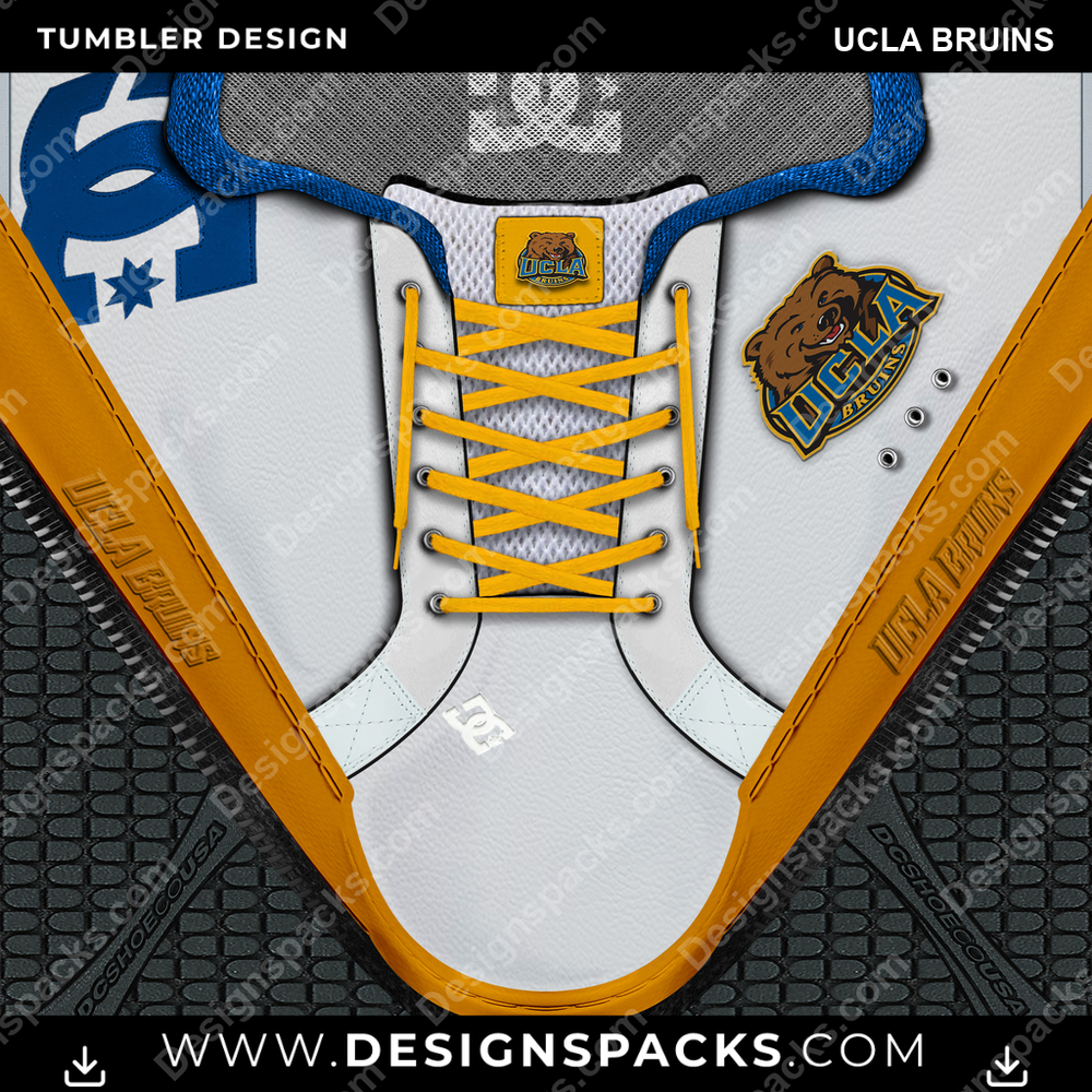 College Sport DC Sneaker UCLA Bruins Tumbler Digital Wrap Design