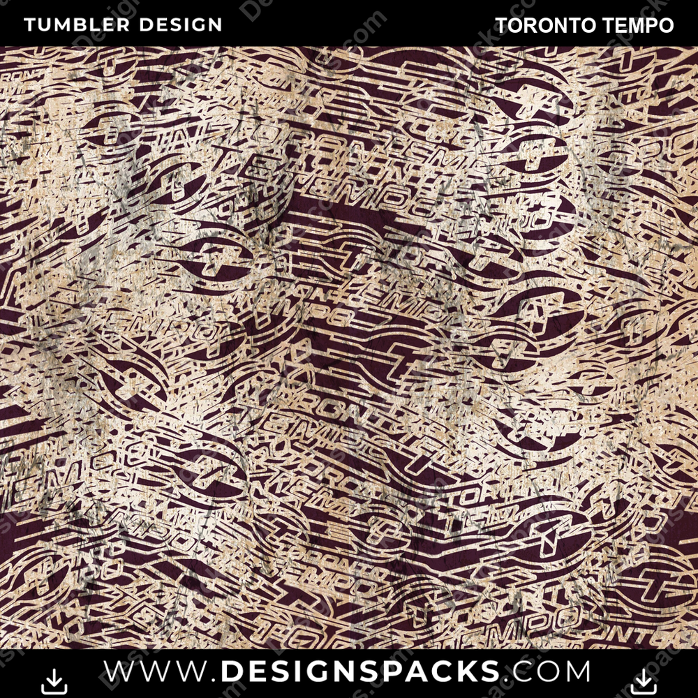 Basketball Logo BG Toronto Tempo Tumbler Digital Wrap Design