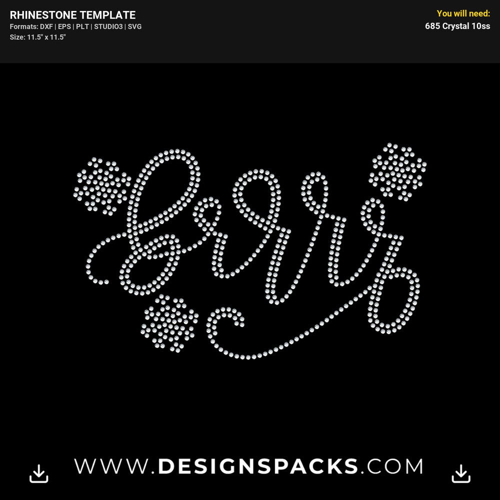 Brrrr Winter Snowflake Rhinestone Digital Template