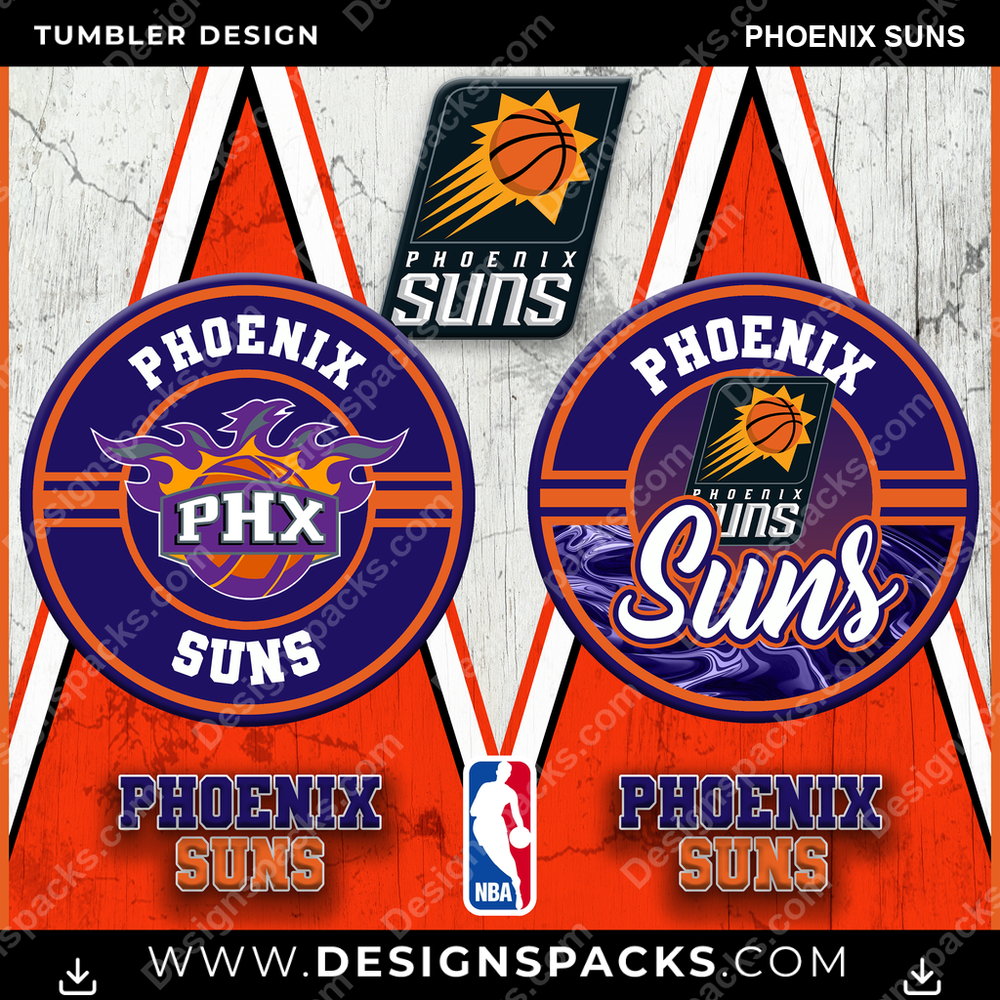 Basketball Sports Phoenix Suns Tumbler Digital Wrap Design