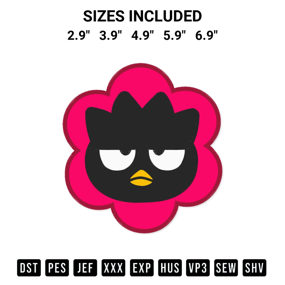 Get the Flower Badtz Maru Face Embroidery Design embroidery design for your custom crafts! Premium digitized files available for instant download at Designspacks.com. Available sizes: 2.9", 3.9", 4.9", 5.9", 6.9".