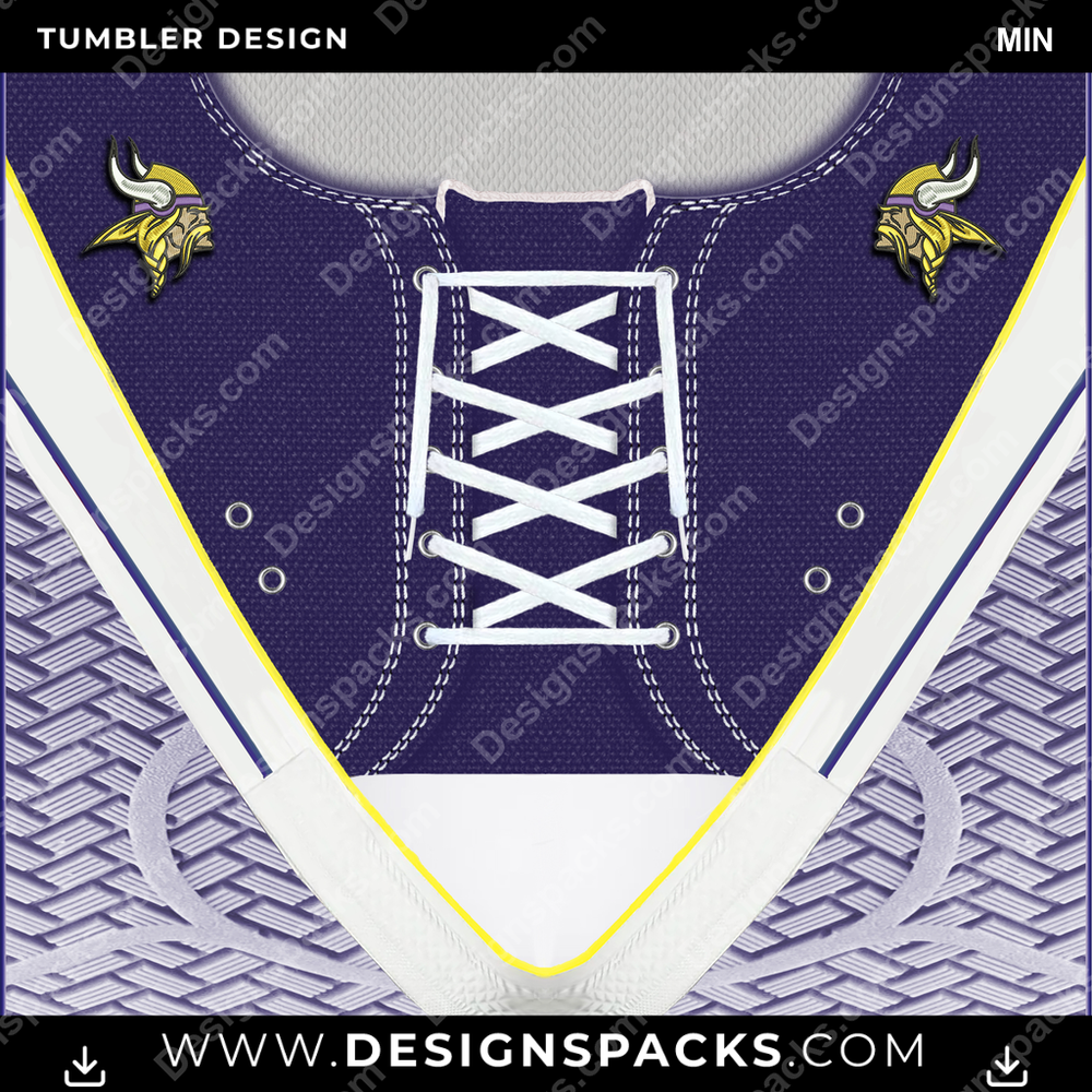 Football Converse Embroidered MIN Tumbler Digital Wrap Design