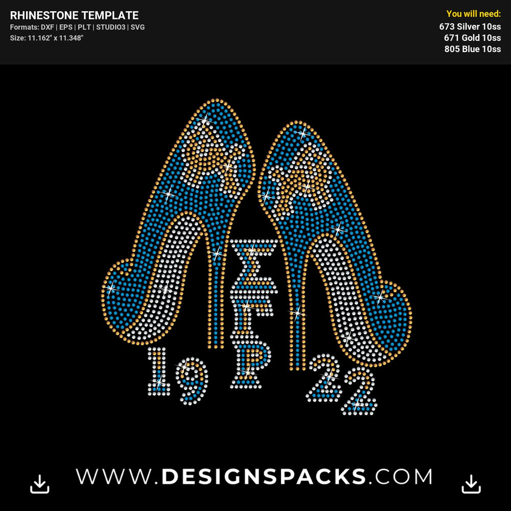 Sgrho High Heel Rhinestone Digital Template