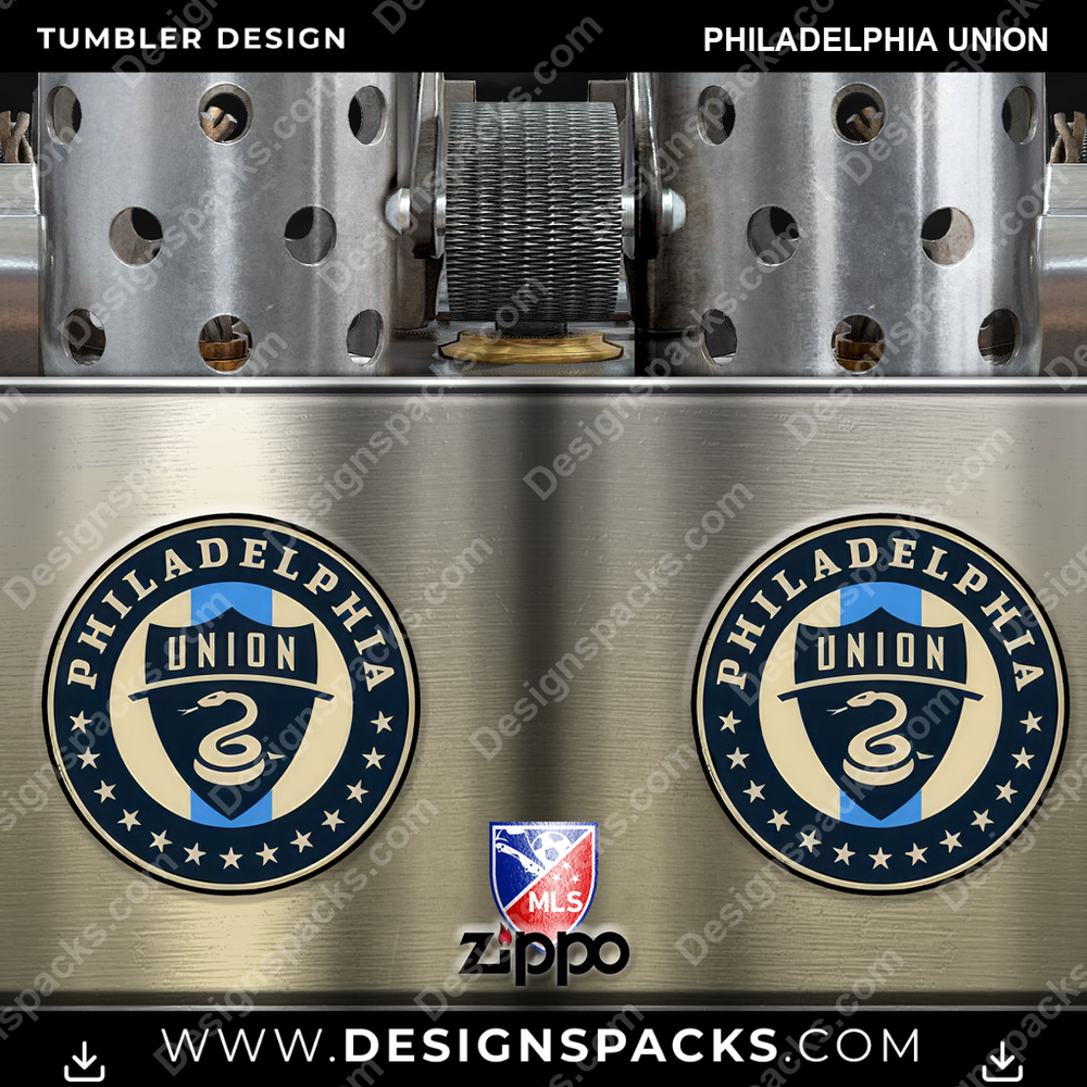 US Soccer Zippo Lighter Philadelphia Union Tumbler Digital Wrap Design Download