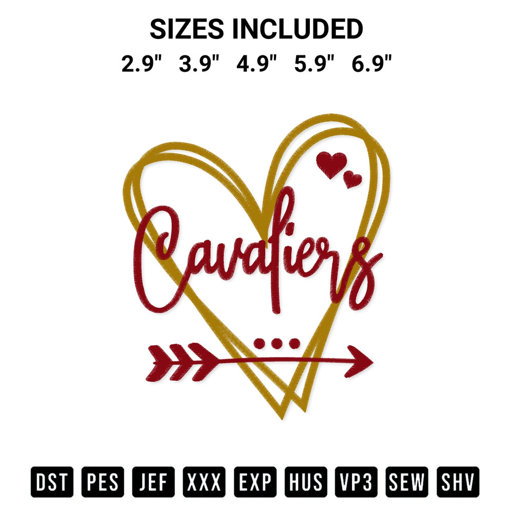Shop the Cleveland Cavaliers Heart Embroidery Design machine embroidery pattern at Designspacks.com. Beautifully digitized for flawless stitching on any fabric. Available sizes: 2.9", 3.9", 4.9", 5.9", 6.9".