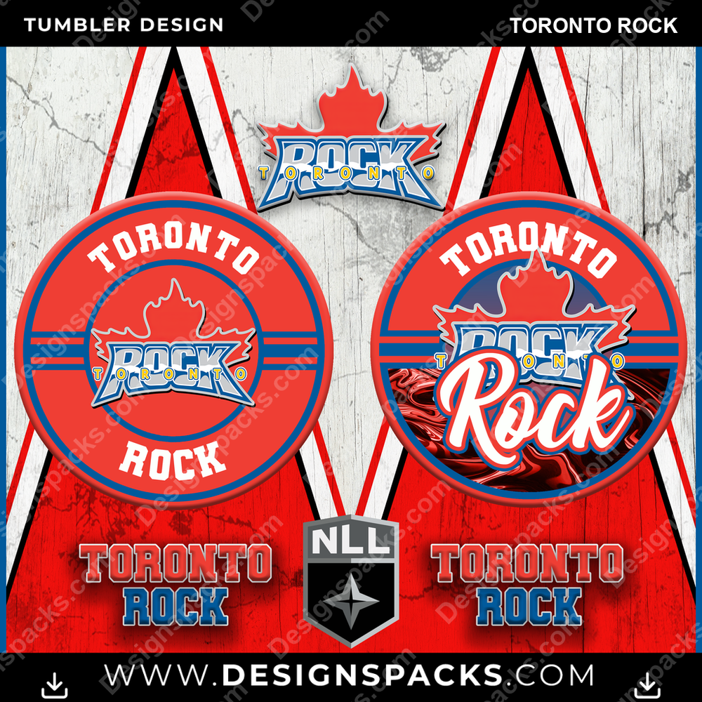 Lacrosse Sports Toronto Rock Tumbler Digital Wrap Design