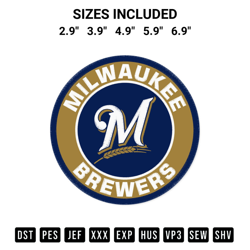 Looking for the perfect pattern? Download the Milwaukee Brewers Circle Logo Embroidery Design embroidery design today at Designspacks.com. Crisp, clean stitching guaranteed. Available sizes: 2.9", 3.9", 4.9", 5.9", 6.9".