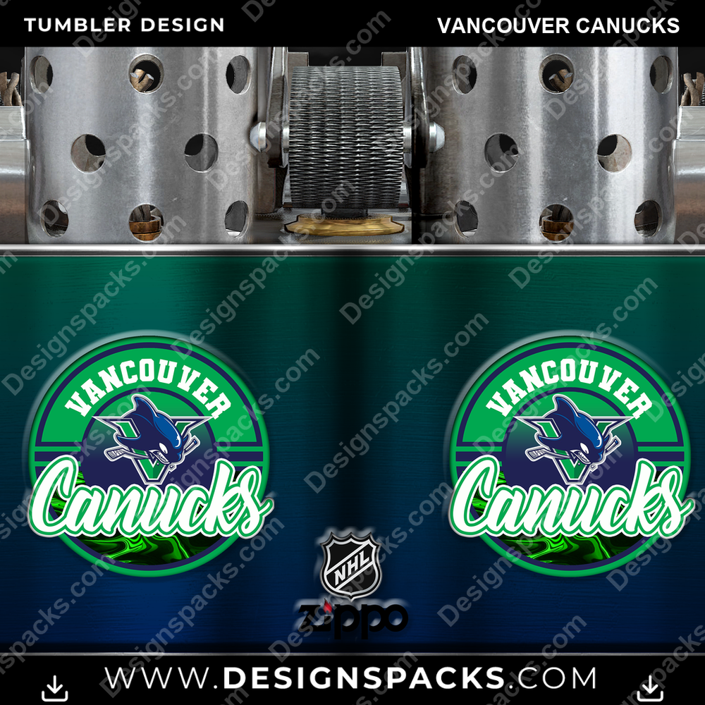 Ice Hockey Zippo Lighter Vancouver Canucks NHL Hockey Tumbler Digital Wrap Design Download