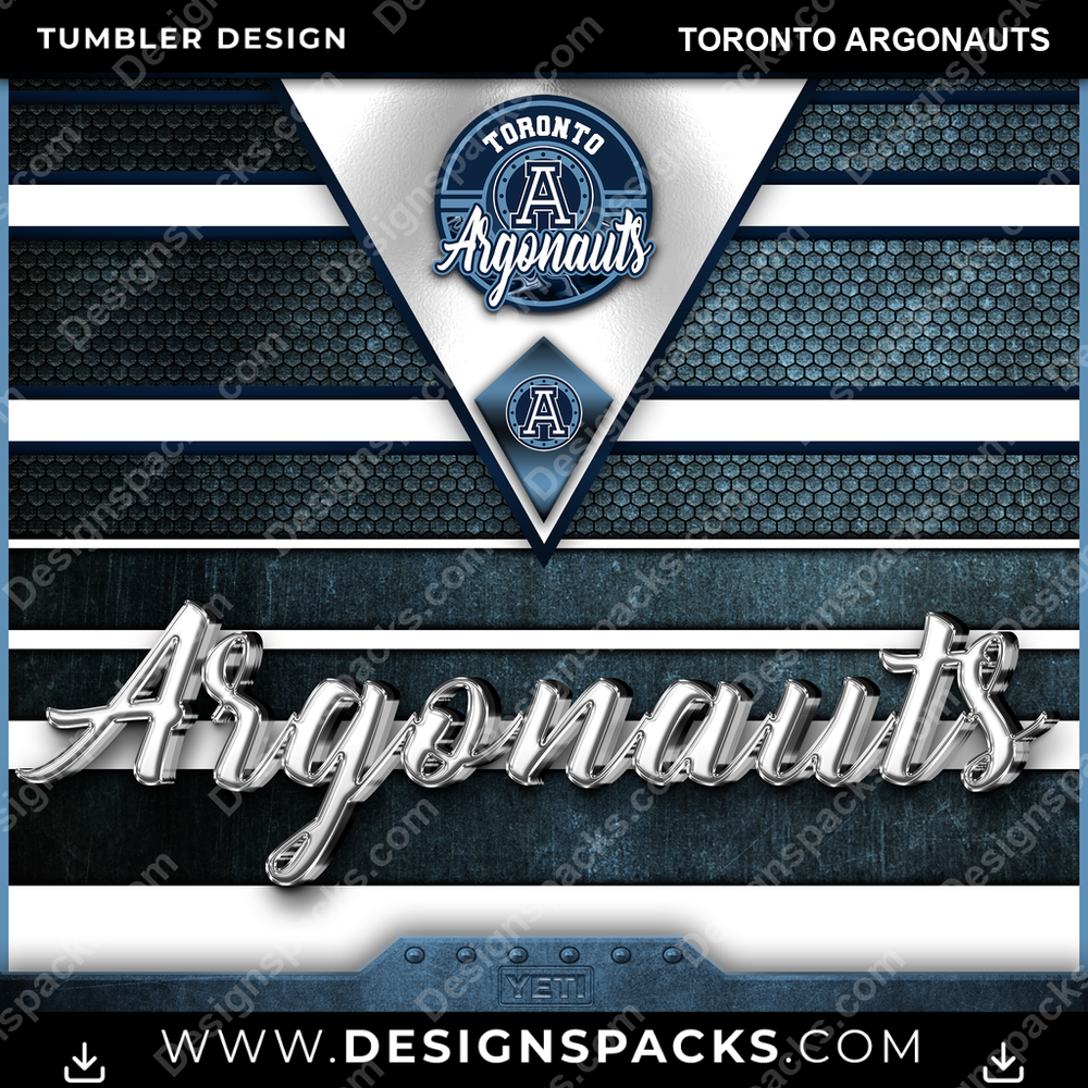 Canada Football YETI Toronto Argonauts Tumbler Digital Wrap Design
