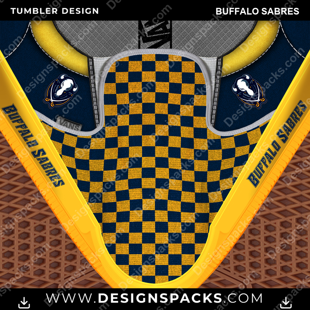 Ice Hockey Vans Classic Buffalo Sabres NHL Hockey Tumbler Digital Wrap Design Download
