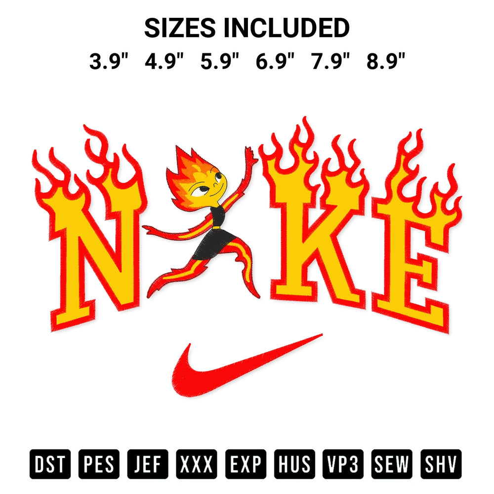 Transform your fabrics with the Nike Ember Lumen Embroidery Design embroidery design. Instant access to premium digitized patterns at Designspacks.com. Available sizes: 3.9", 4.9", 5.9", 6.9", 7.9", 8.9".