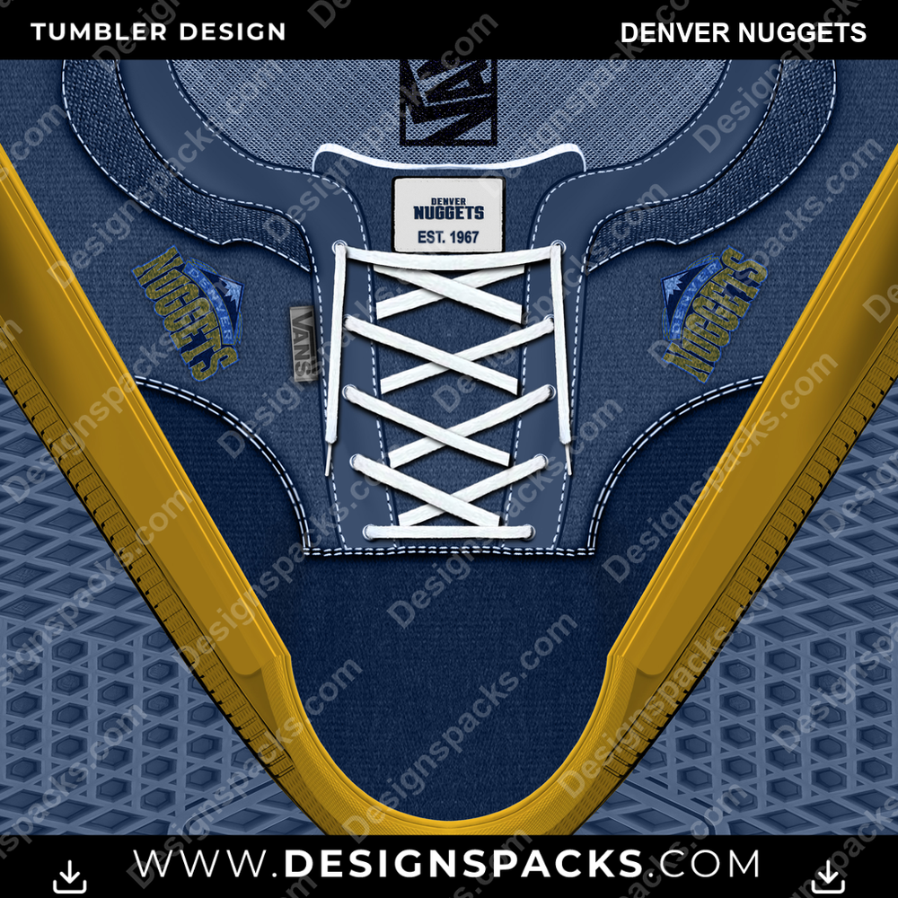 Basketball VANS Atwood DX Denver Nuggets NBA Basketball Tumbler Digital Wrap Design Download