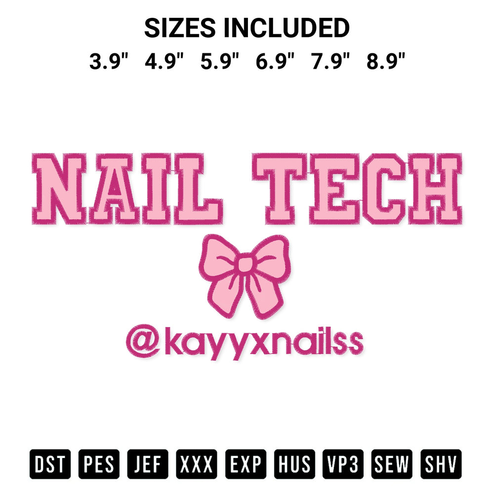Shop the Nall Tech Embroidery Design machine embroidery pattern at Designspacks.com. Beautifully digitized for flawless stitching on any fabric. Available sizes: 3.9", 4.9", 5.9", 6.9", 7.9", 8.9".