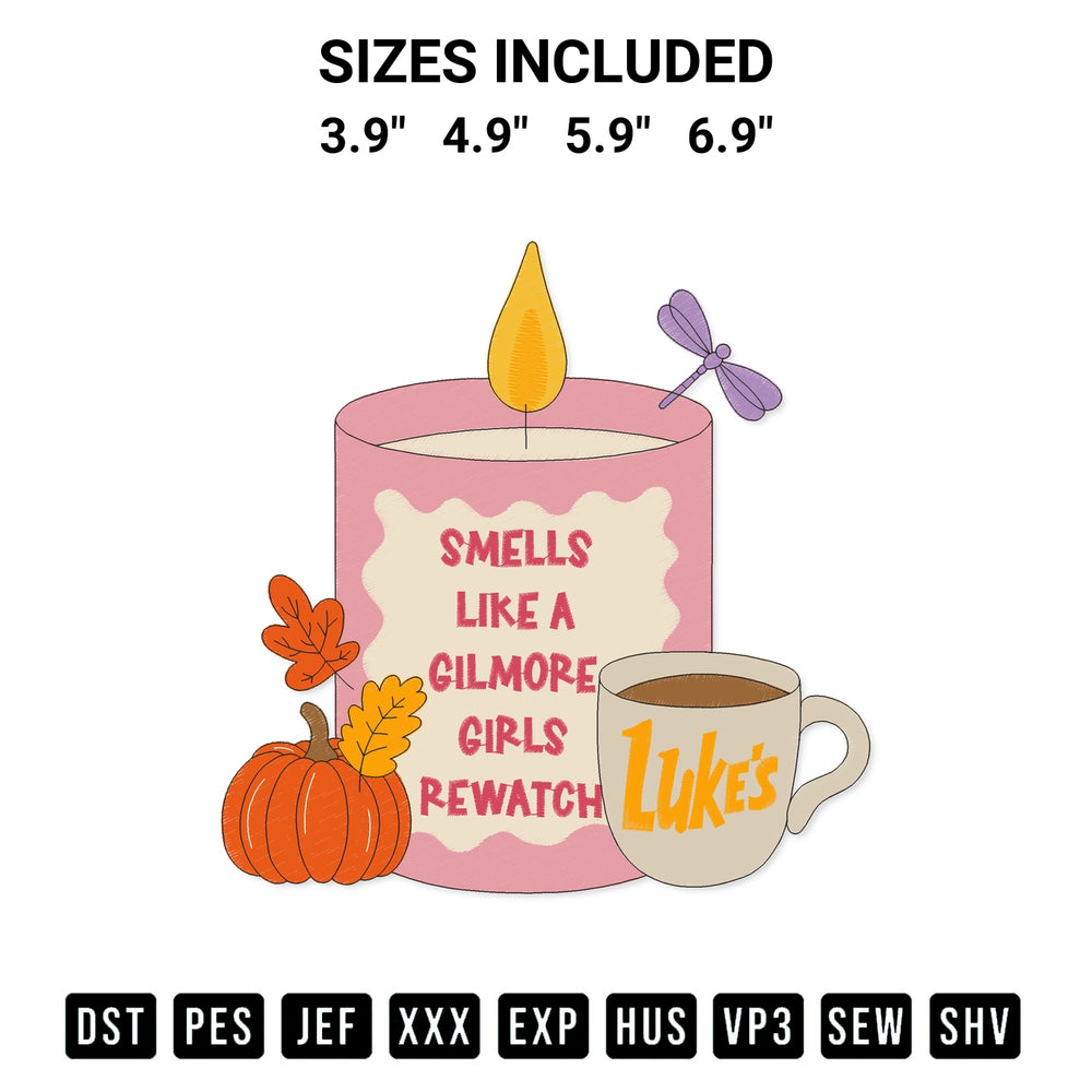 Add a unique touch to your apparel with the Smells Like A Rewatch Embroidery Design embroidery file. Premium instant download available now on Designspacks.com. Available sizes: 3.9", 4.9", 5.9", 6.9".
