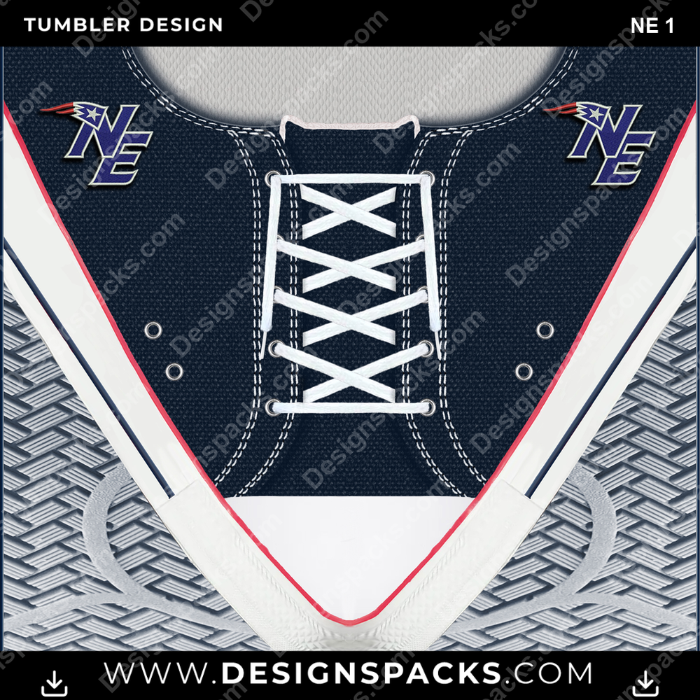 Football Converse Embroidered NE 1 Tumbler Digital Wrap Design