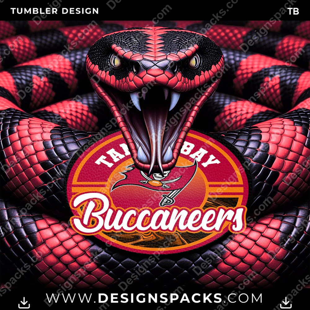 Football Rattle Snake TB Tumbler Digital Wrap Design