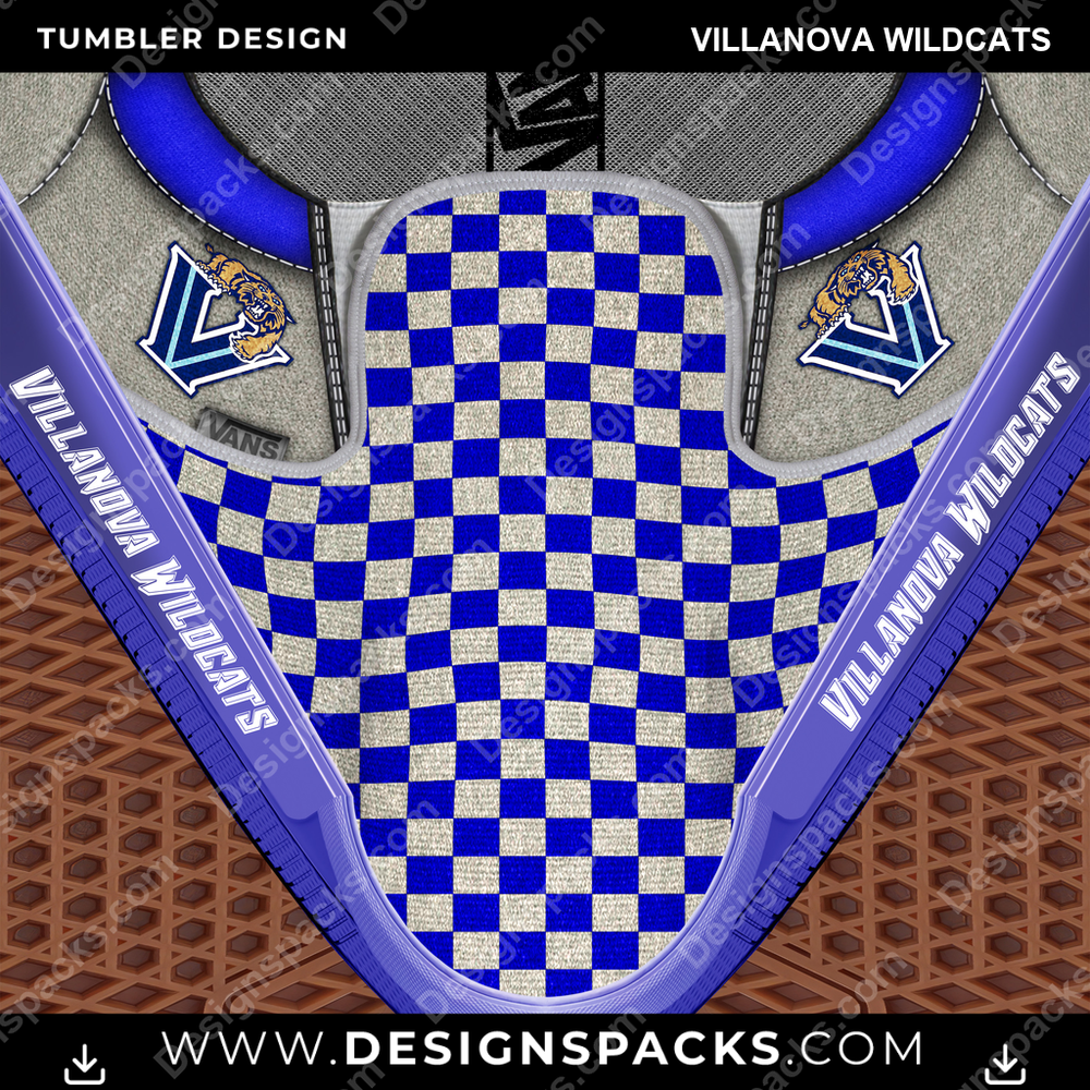 College Sport Vans Classic Villanova Wildcats NCAA College Sport Tumbler Digital Wrap Design Download