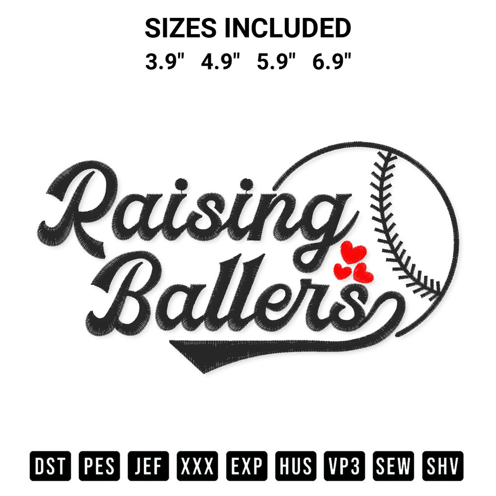 Looking for the perfect pattern? Download the Raising Ballers Embroidery Design embroidery design today at Designspacks.com. Crisp, clean stitching guaranteed. Available sizes: 3.9", 4.9", 5.9", 6.9".