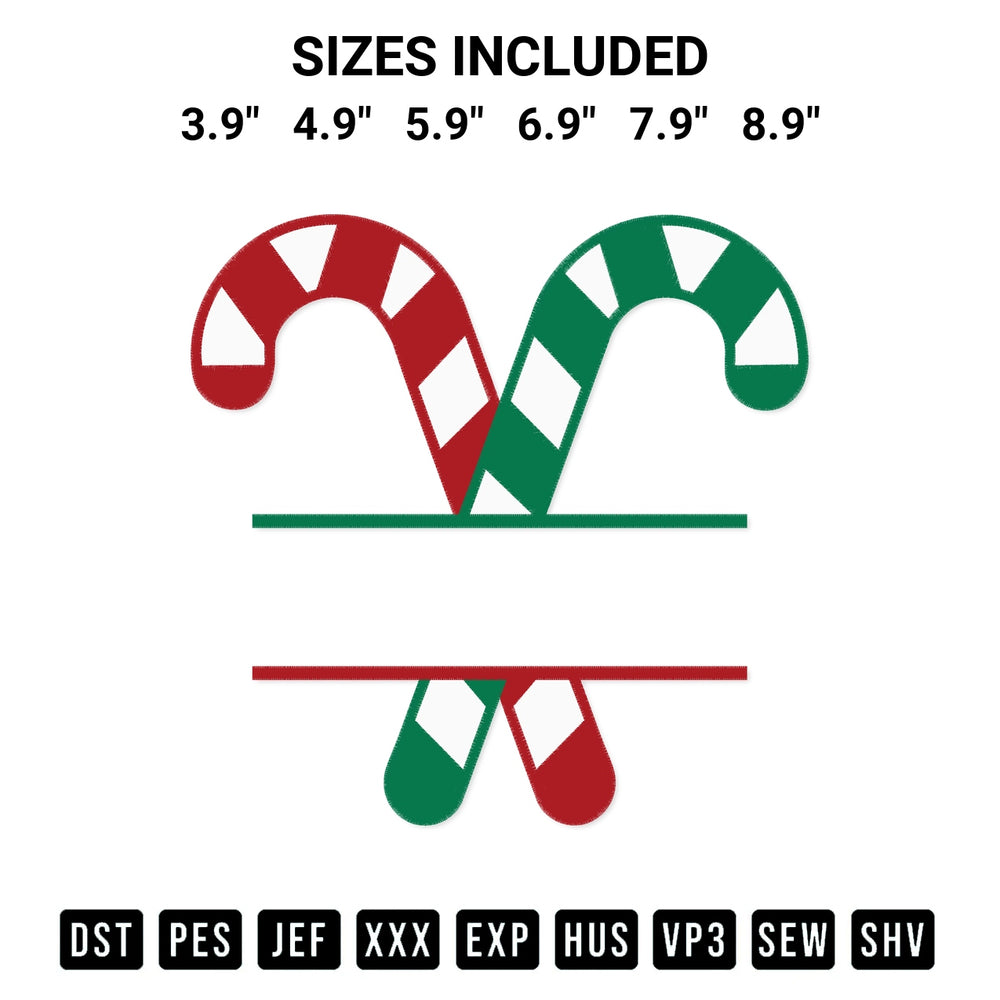 Discover the perfect addition to your crafting collection: Candy Canes Monogram Embroidery Design embroidery file. Instantly available at Designspacks.com. Available sizes: 3.9", 4.9", 5.9", 6.9", 7.9", 8.9".