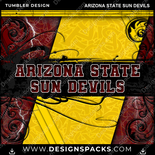 College Sport Elegant Arizona State Sun Devils NCAA College Sport Tumbler Digital Wrap Design Download
