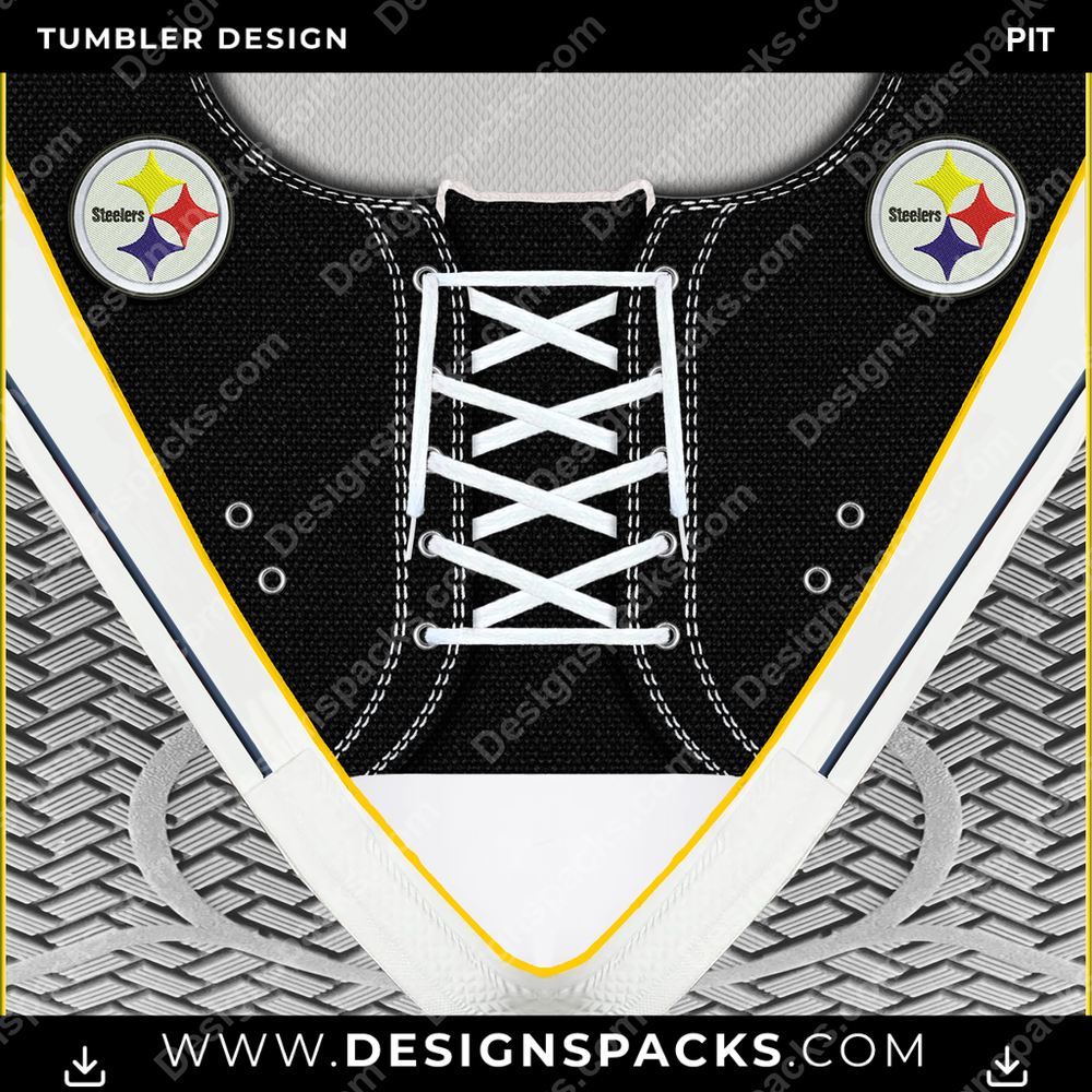 Football Converse Embroidered PIT Tumbler Digital Wrap Design