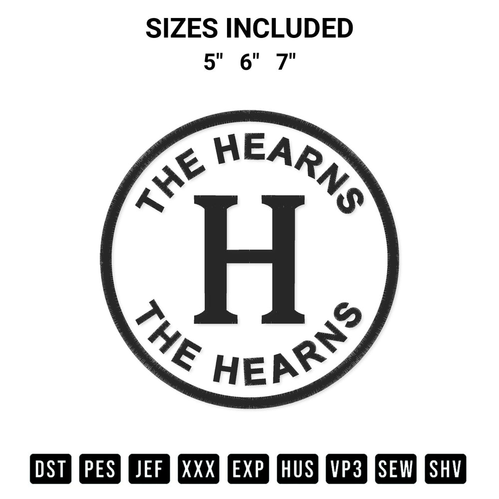 Download the The Hearns Embroidery Design machine embroidery design exclusively at Designspacks.com. Premium digitized pattern for apparel and DIY crafts. Available sizes: 5", 6", 7".