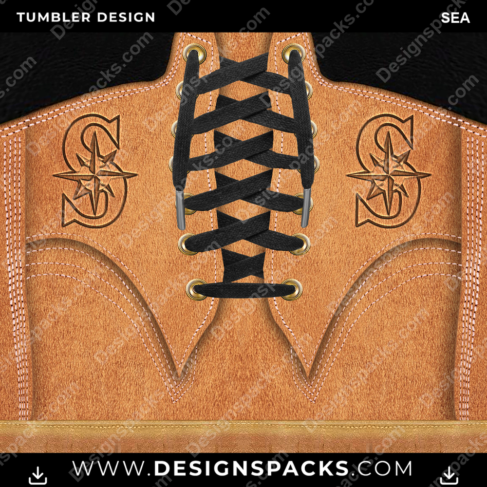 Diseño de envoltura digital de vaso Baseball Boot SEA
