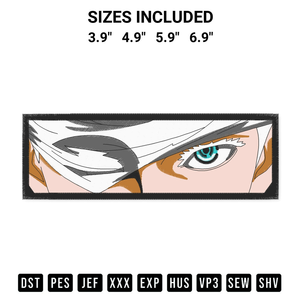 Elevate your next project with our Gojo Satoru Face Embroidery Design embroidery file. Shop high-quality digital patterns instantly at Designspacks.com. Available sizes: 3.9", 4.9", 5.9", 6.9".