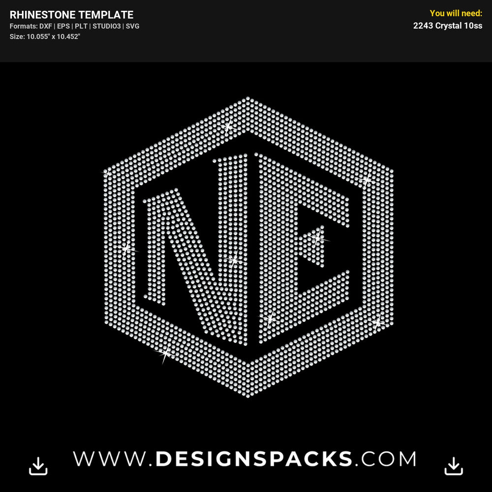 New Edition Logo Rhinestone Digital Template