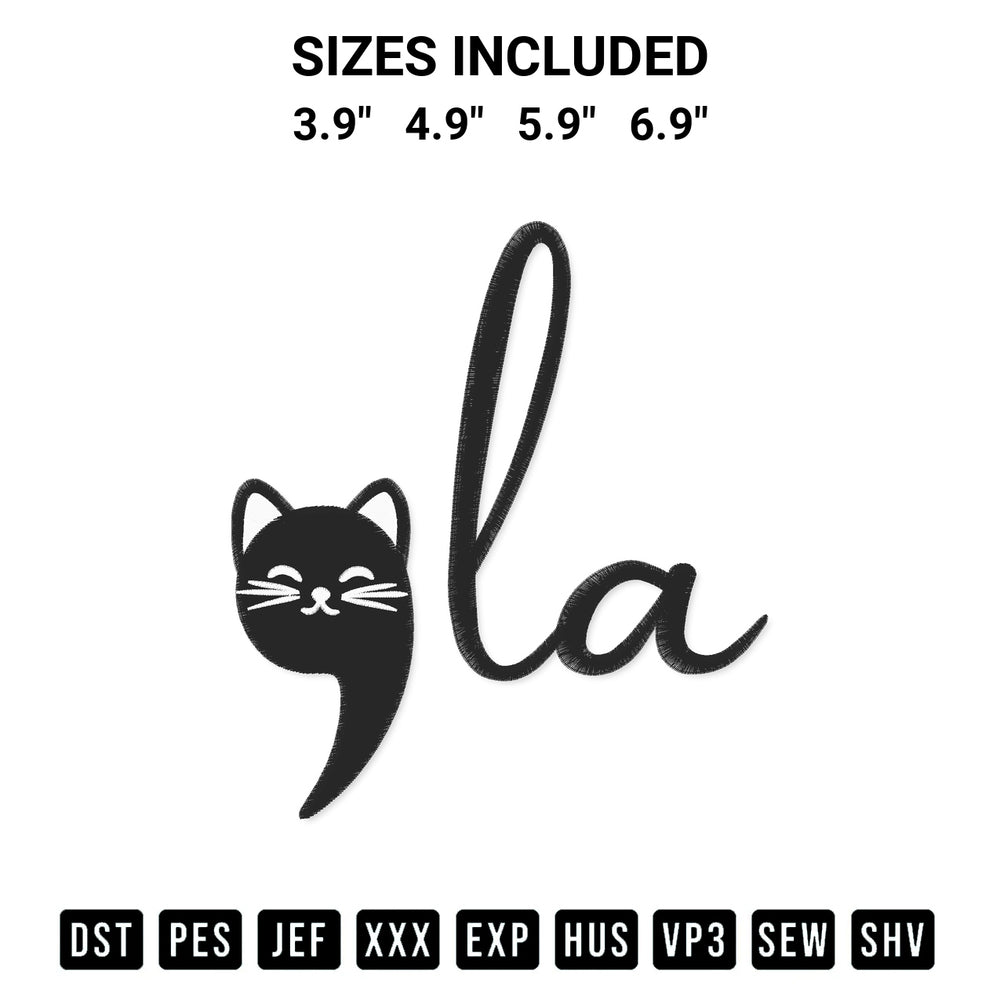 Add a unique touch to your apparel with the Cat Comma La Kamala Harris Embroidery Design embroidery file. Premium instant download available now on Designspacks.com. Available sizes: 3.9", 4.9", 5.9", 6.9".