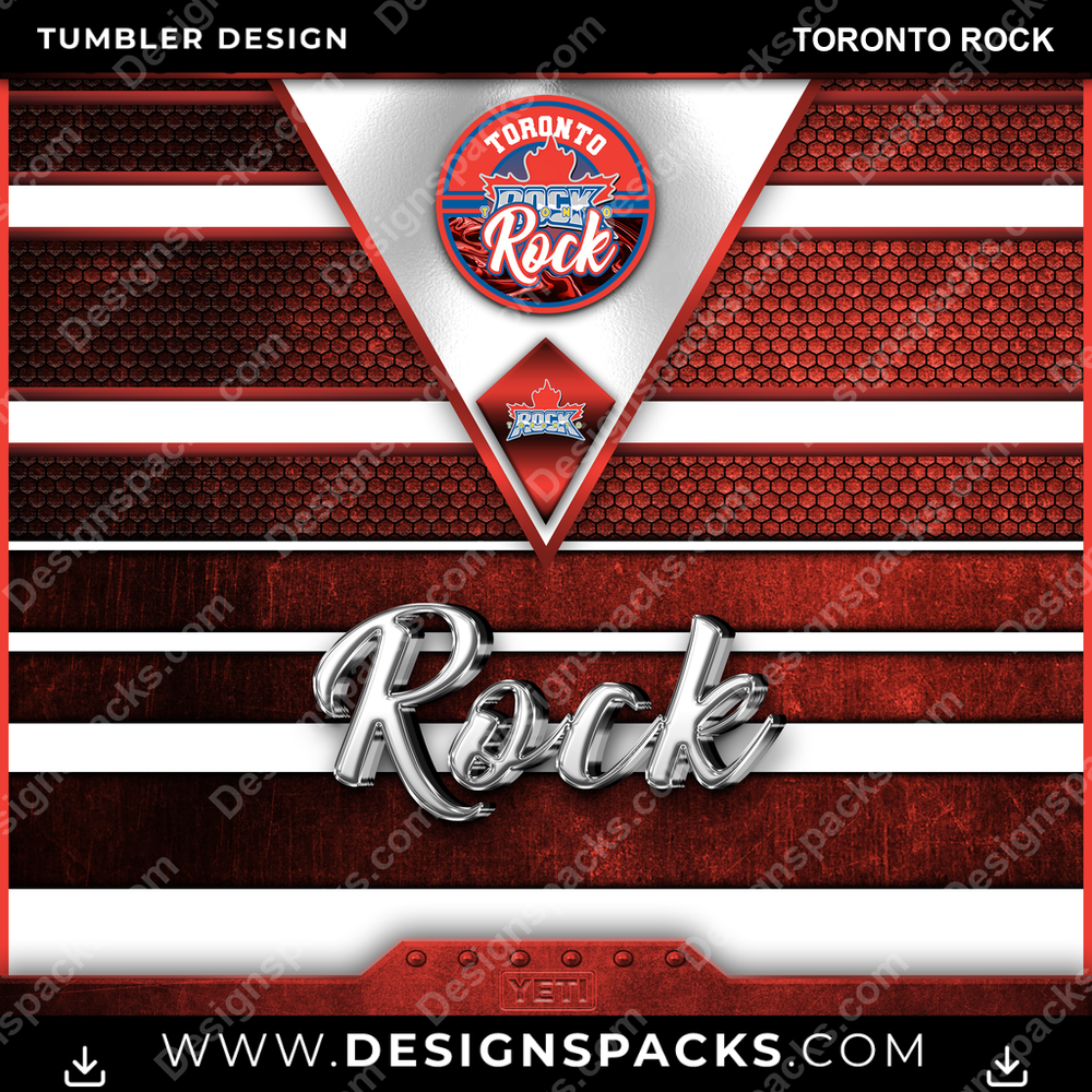 Lacrosse YETI Toronto Rock Tumbler Digital Wrap Design