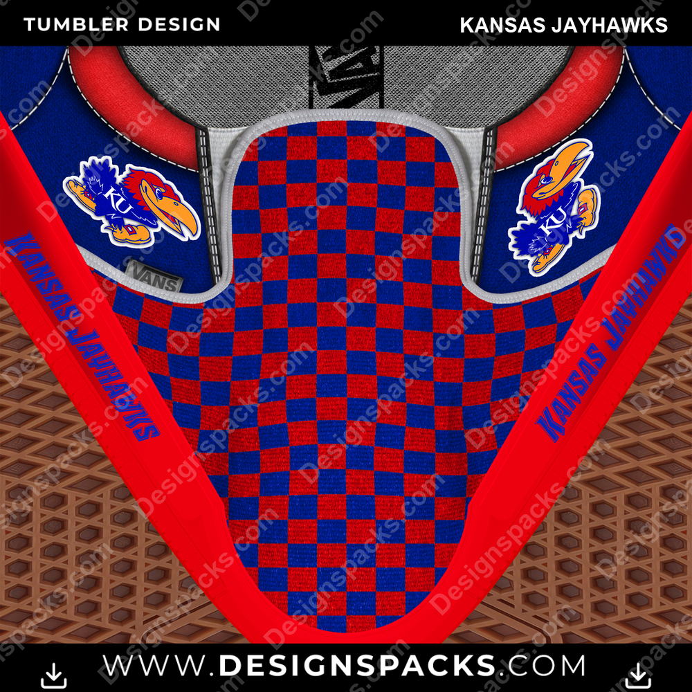 College Sport Vans Classic Kansas Jayhawks NCAA College Sport Tumbler Digital Wrap Design Download