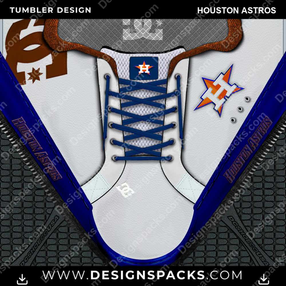 Baseball DC Sneaker Houston Astros Tumbler Digital Wrap Design