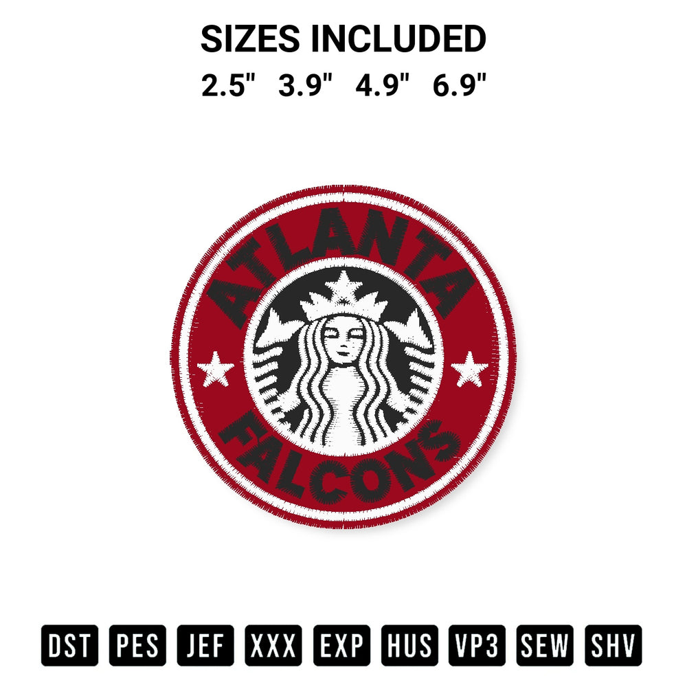 Download the Buffalo Bills Starbucks Logo Embroidery Design machine embroidery design exclusively at Designspacks.com. Premium digitized pattern for apparel and DIY crafts. Available sizes: 2.5", 3.9", 4.9", 6.9".