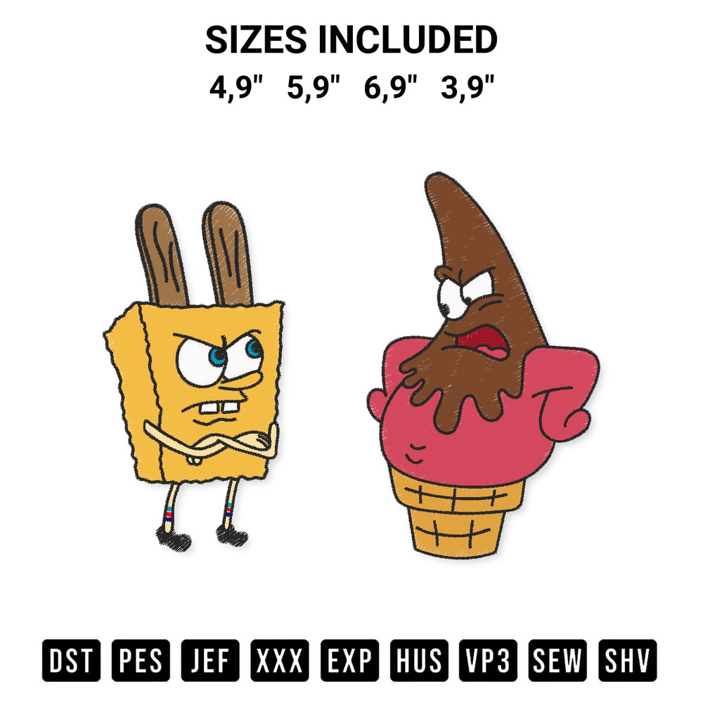 Download the Bob Esponja Y Patricio Laminas Artisticas Logo Embroidery Design machine embroidery design exclusively at Designspacks.com. Premium digitized pattern for apparel and DIY crafts. Available sizes: 4,9", 5,9", 6,9", 3,9".
