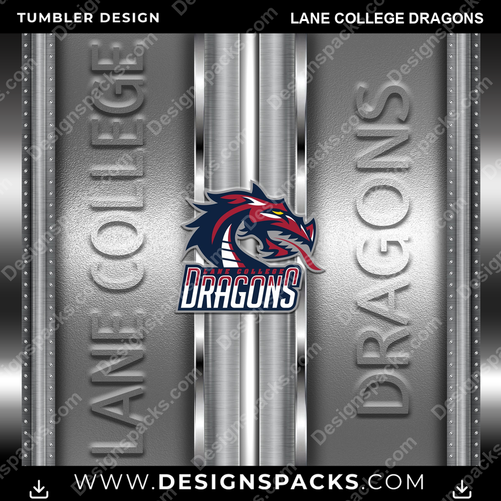 College Sport Metallic Lane College Dragons NCAA College Sport Tumbler Digital Wrap Design Download