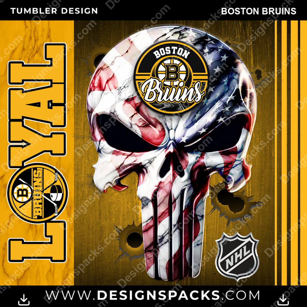 Hockey Loyal Boston Bruins Tumbler Digital Wrap Design