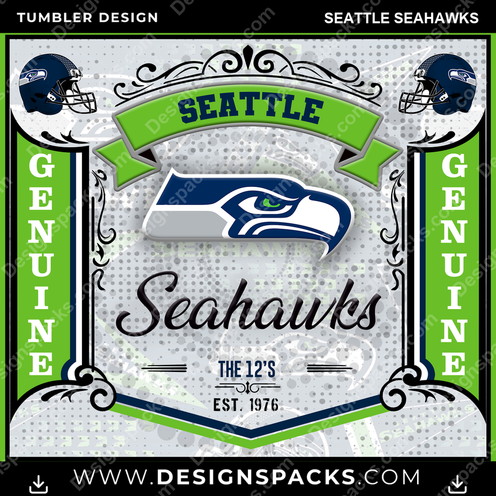 Football-Kumpel Seattle Seahawks Tumbler Digitales Wrap-Design