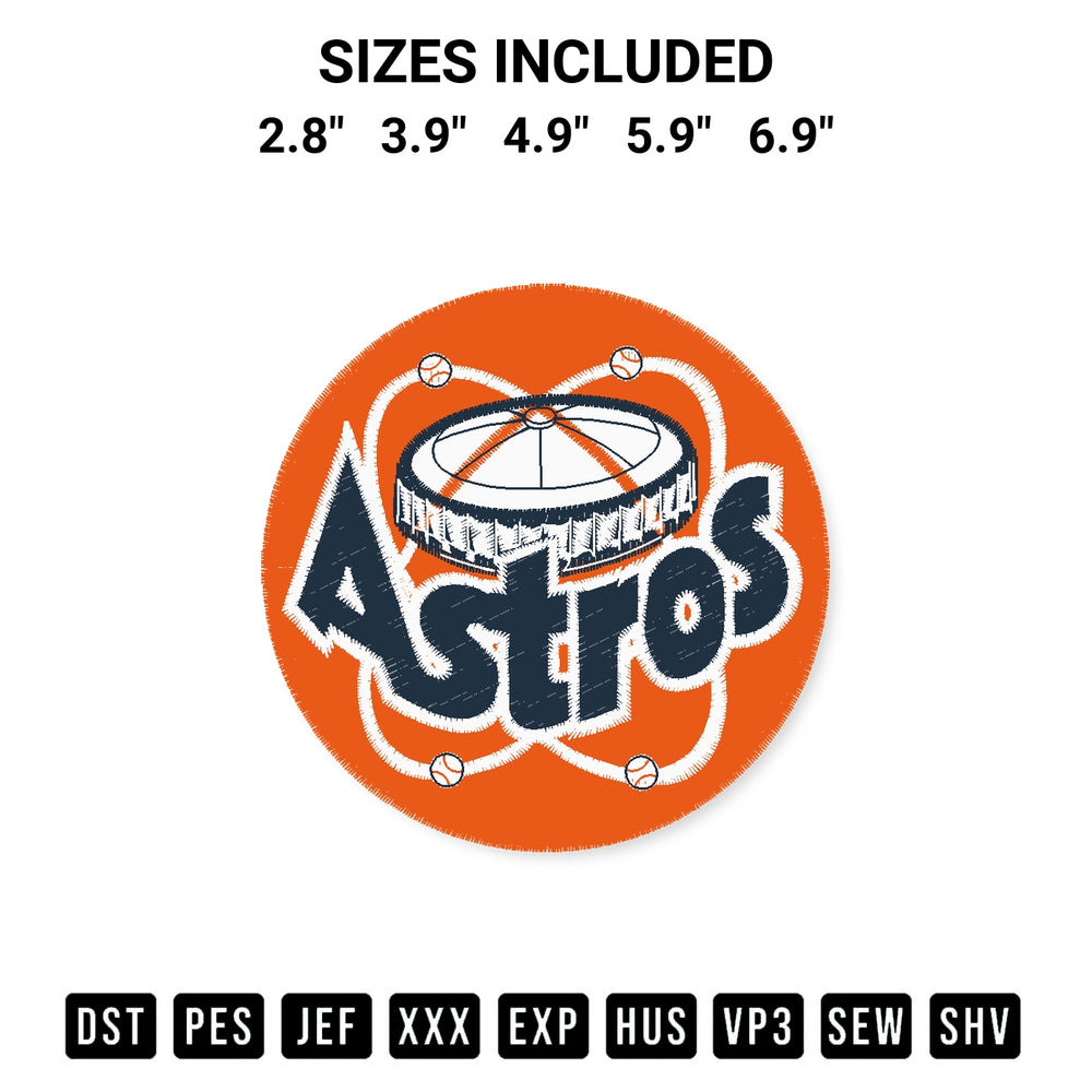 Looking for the perfect pattern? Download the Houston Astros Logo 1977 1993 Embroidery Design embroidery design today at Designspacks.com. Crisp, clean stitching guaranteed. Available sizes: 2.8", 3.9", 4.9", 5.9", 6.9".